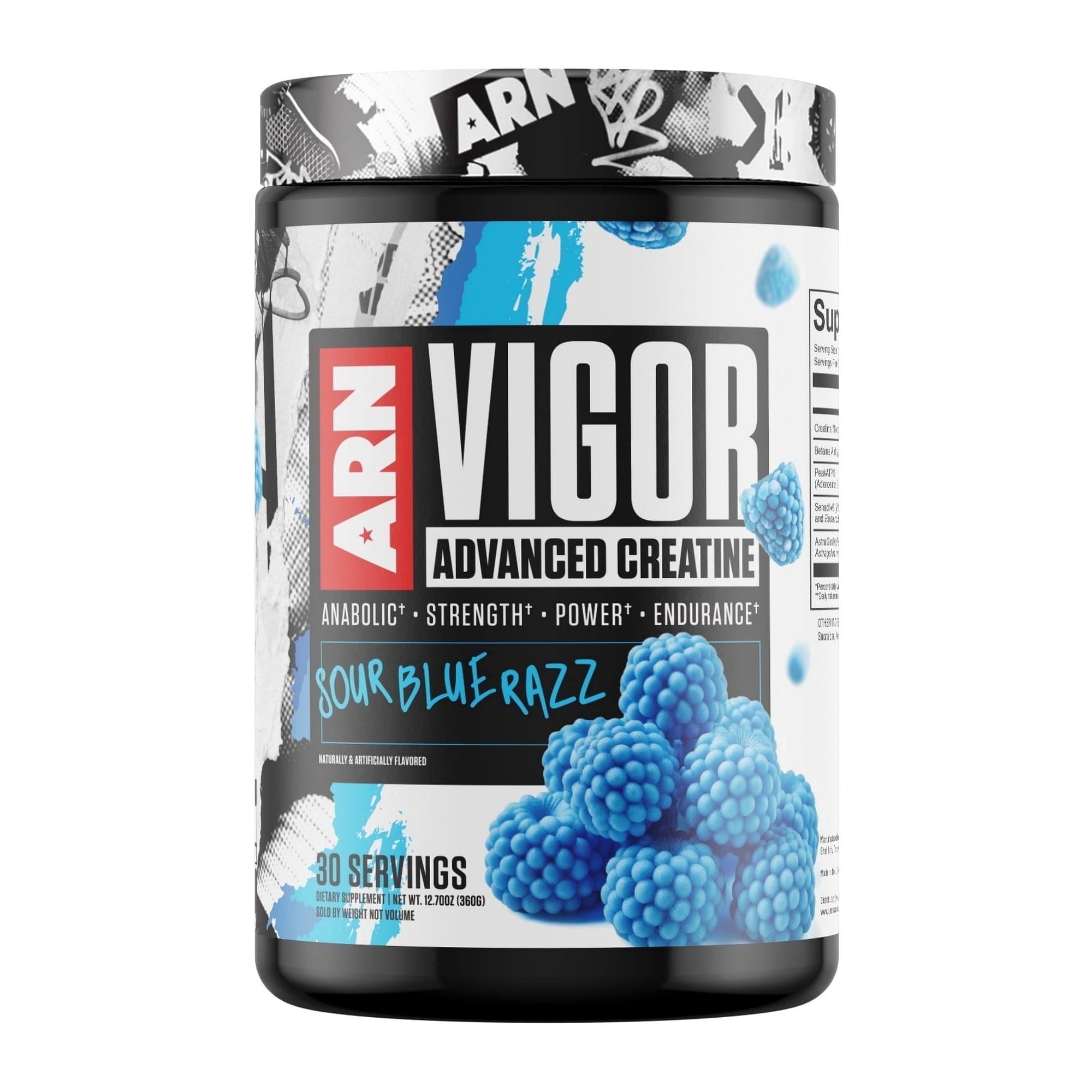 Arms Race Nutrition | ARN | Vigor Advanced Creatine Formula (30 Servings, Sour Blue Razz)