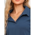 thumbnail image 4 of DARING DIVA Women's Waffle Knit Pajama Set Top and Shorts with Pockets Blue XS, 4 of 6