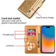 thumbnail image 4 of Case for FOXDOCK iPhone 15 Pro Glitter Zipper Wallet Case with Short Hand Strap, 4 of 4