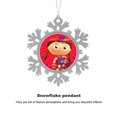 thumbnail image 3 of Super Why Snowflakes Ornaments Christmas Tree Decorations Alloy Hanging Decorations Snowflake Pendant 5 PCS, 3 of 8