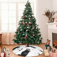 thumbnail image 7 of Lsque Monochrome Flying Ravens Print Christmas Tree Skirt, Tree Skirt with Ties or Velcro, Perfect for Holiday Decorations, Halloween, and New Year-30", 7 of 7