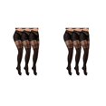 thumbnail image 2 of Sonducket 3 Pairs Sexy Tights Fishnet Socks Hollow Female Black Lace Dating Stocking Accessories Prop Ladies Hosiery Attractive Out Mesh 2piezas, 2 of 6