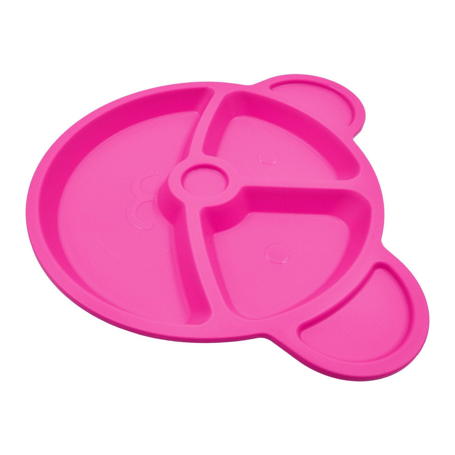 Assiette de séparation pour enfants en plastique rose ours Mainstays, 1 pièce