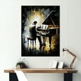 thumbnail image 2 of Designart Man Playing Piano II Canvas Wall Art, 2 of 5