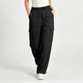 thumbnail image 6 of Gytharion Women's Plus Size Solid Color Cargo Pants Straight Leg Casual Trousers with Pockets Casual Athletic Work Pants, 6 of 8