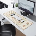 thumbnail image 2 of Long Mouse Pads for Desk,Pioneer Flower Floral Print Pattern Desk Mats on Top Of Desks, Desk Mouse Pad Extra Large with 3mm Non-Slip Base and Stitched Edge for Gaming,Office,Work,Home 31.5"x11.8", 2 of 6