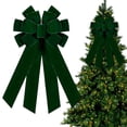 thumbnail image 2 of Velvet Christmas Bow, Large Christmas Tree Topper Bow, Velvet Wreath Bow for Xmas Home Front Door Decor, 2 of 9