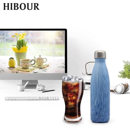 500ml Double Wall Vacuum Stainless Steel Water Cup Cola Shaped Drinking ...