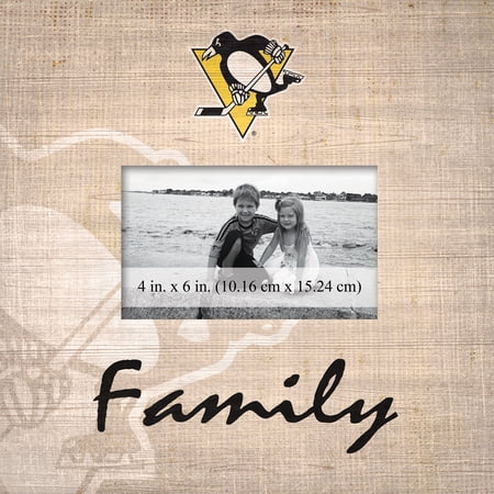 Pittsburgh Penguins 10 x 10 Burlap Pattern Frame