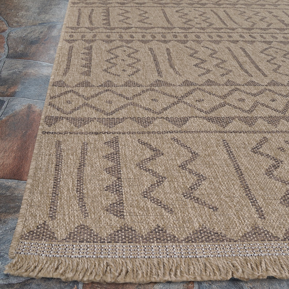 Couristan Naturalistic Moroccan Indoor/ Outdoor Area Rug, Natural-Brown, 2'7" x 9'10" Runner