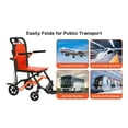 WhizMax Folding Transport Wheelchair with AllTerrain Wheels