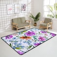 thumbnail image 4 of FREEAM Soft Foam Nursery Area Rugs Watercolor Floral Wildflowers Twigs Leaves Buds Non Slip Play Mats for Kids Boys Girls Playing Room Living Room60x39 inch, 4 of 6