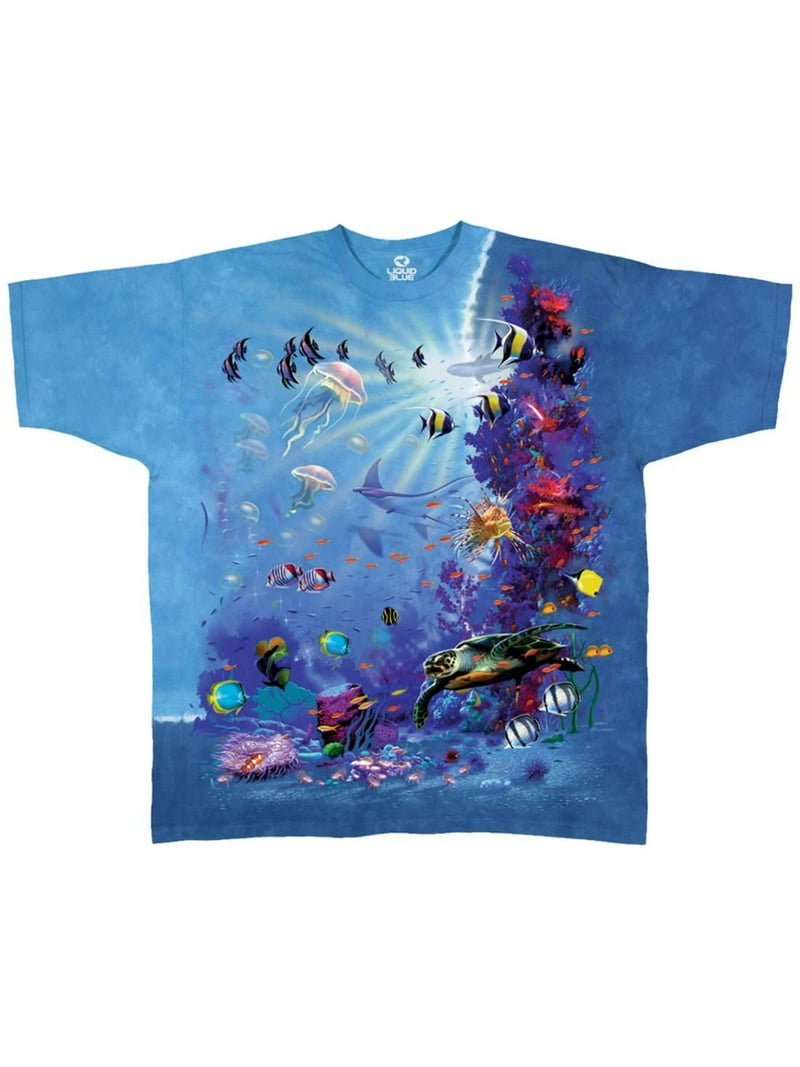 de wind is sterk omhelzing Verwarren Nature-Tropical Reef Apparel T-Shirt - Tie Dye - Walmart.com
