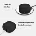 thumbnail image 3 of For Galaxy Buds Live/Buds Pro Cute Silicone Case Cover with Pompom Keychain (Wine Red), 3 of 6