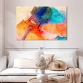 thumbnail image 2 of Elephant Stock Violin Color Blotches Wall Art - Horizontal Canvas Wall Art - Living Room Wall Decor - Music Canvas - Orange And Blue Decor - 48" x 32", 2 of 8