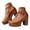 Brown, variant on Platform High Heels for Women T Strap Chunky Heeled Sandals Open Toe Wedding Party Prom Dress Shoes with Ankle Strap Size 6-10