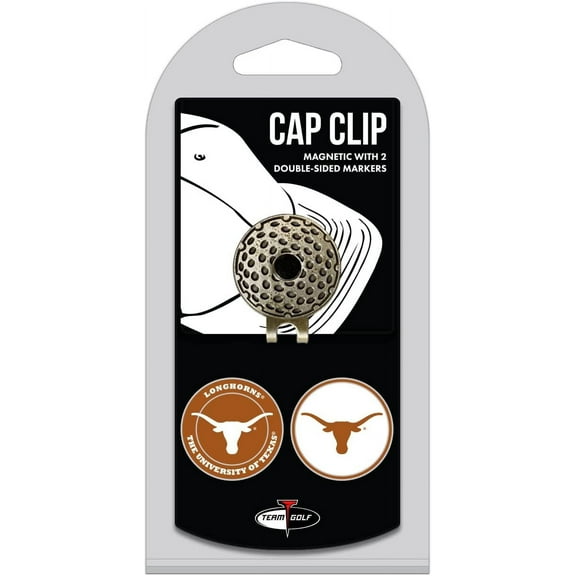 Team Golf NCAA TEXAS Cap Clip With 2 Golf Ball Markers