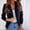 Black-Coat, variant on Qetyuw Womens Faux Suede Cropped Jacket Zip Up Slim Fit Jackets Long Sleeve Lapel Casual Coat Outwear