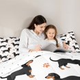 thumbnail image 4 of Feelyou Brown Dachshund Twin Bedding Sets 7-Piece, Cartoon Dog Pug Bedding Comforter Set, Cute Pet Paw Sheet Sets, Microfiber Bedroom Decorative, 4 of 7