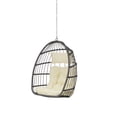 thumbnail image 6 of Rattan Egg Chair for Outside, Hanging Swing Chair with Cushion, Hammock Chair Folding Design Porch Balcony Chair, Khaki, 6 of 9