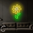 thumbnail image 4 of C-CRAFT Daisy Flower Neon Sign Led Light Up 38 inch for Flower Shop Wall Art Decor, 4 of 5