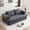 Gray, variant on 79.5" Convertible Sofa Bed, Folding Floor Couch, Corduroy Couch Bed, Boneless Sofa for Living Room Bedroom, Black