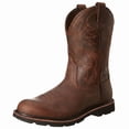 thumbnail image 1 of Bottes de Travail Western pour Hommes à Enfiler à Bout Rond, Bottes Décontractées d'Extérieur Mi-Mollet Brodées, 1 of 6