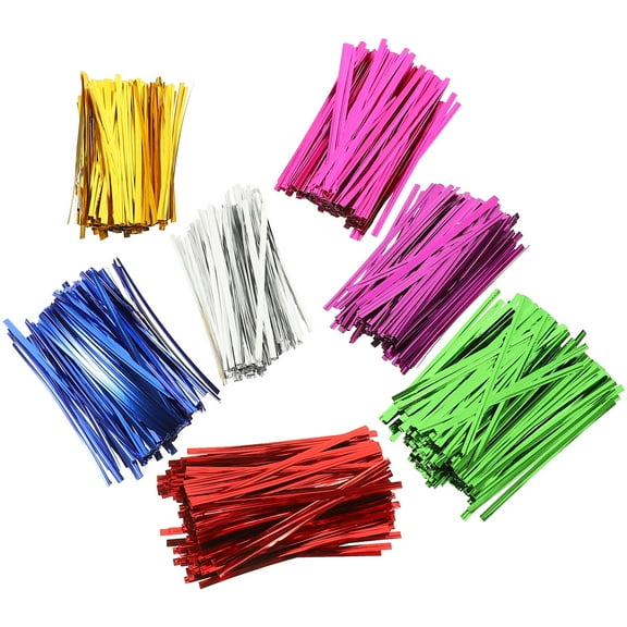 Raindrops 7-Pack Ties for Food Bags, 10 x 0.4 x 0.1 cm, and Reusable Kitchen Bag Sealing Ties