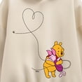 thumbnail image 2 of Winnie the Pooh - Piglet and Pooh Bee Heart Oversized Fleece Hoodie Sweatshirt, 2 of 4