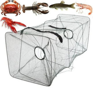 Stream Fishing Protection Portable Square Fishing Protections Net Bag Fish  Net 