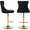 Black+Golden, variant on Sesslife Swivel Bar Stools Set of 2, Upholstered Thickened Velvet Fabric High Barstool with Nail Trim, Adjustable Seat Height, Counter Height Bar Chairs with Back & Footrest for Kitchen Island, Black