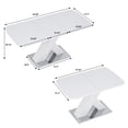 thumbnail image 2 of Noble House 47.24"-62.99"Modern Rectangle Dining Table, Stretchable,White, 2 of 4