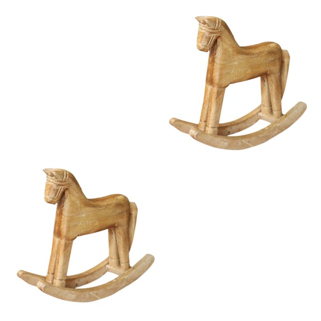 Moyic Bedroom Wood Animal Decoration Tabletop Nightstand Thanks-giving Apartment Decor Handicraft Birthday Ornament Gift Hotel Mostrar como imagen 2piezas