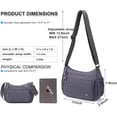 thumbnail image 6 of AOUNQ Crossbody Purses and Handbags for Women, Waterproof Nylon Shoulder Bag with Anti Theft Pocket, Ladies Casual Multiple Pockets Travel Wallet, Dark Purple, 6 of 7