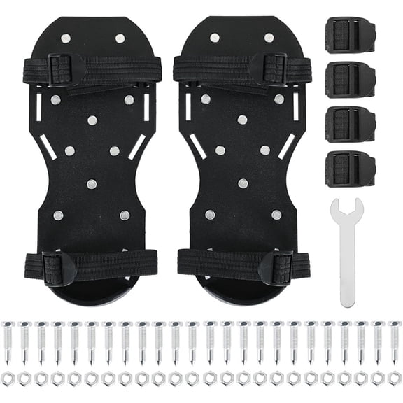 Gunite Spiked Shoes with Adjustable 4 Straps and 26 Spikes Black One Size Fits All Lawn Aerator Shoes