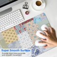 thumbnail image 4 of Long Mouse Pads for Desk,Pioneer Flower Floral Print Pattern Desk Mats on Top Of Desks, Desk Mouse Pad Extra Large with 3mm Non-Slip Base and Stitched Edge for Gaming,Office,Work,Home 31.5"x11.8", 4 of 6
