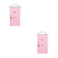 thumbnail image 3 of sweethay 1 Juego de minipuertas de casa útiles, minipuertas de pequeñas, modelos de muebles realistas para escena DIY, muñecas, muebles para Rosa 2Conjunto, 3 of 6