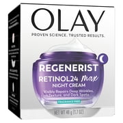 Olay Retinol 24 Max Night Moisturizing Cream with Triple Collagen Peptide, Fragrance-Free, 1.7 fl oz