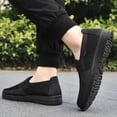 thumbnail image 7 of pwidon Men's Slip On Breathable Mesh Walking Shoes Non Slip Comfort Casual Loafer Lightweight Work Sneakers Black 40, 7 of 7