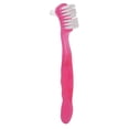 thumbnail image 3 of Denture Toothbrush, Safe Soft Hair Ergonomic Portable Professional False Teeth Brush  For Elderly For Home Travel Pink, 3 of 8