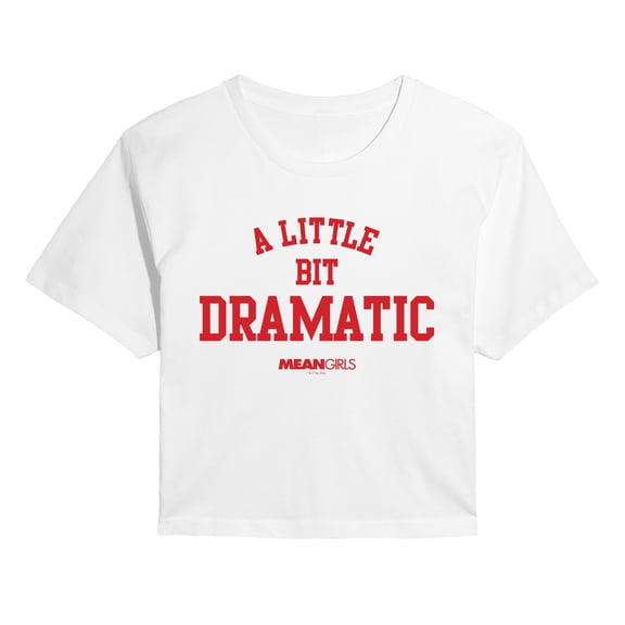 Mean Girls - Little Bit Dramatic - Juniors Cropped Graphic T-Shirt