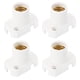 thumbnail image 1 of Portalámparas LED de base E12 de Uxcell, 4 piezas de zócalo de luz de plástico resistente al calor para enchufe, sótano, blanco, 1 of 5
