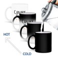 thumbnail image 4 of 3drose, Canary Dad - for Bird Lover Pet Owners - Black Text with Bird Footprints, 11oz Magic Transforming Mug, 4 of 7