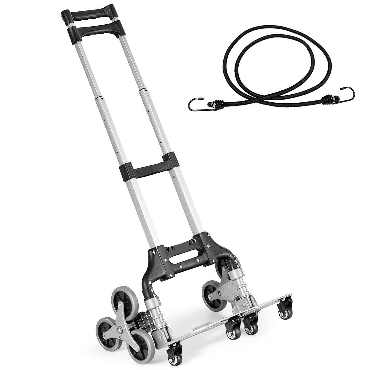 220lbs Portable Folding Hand Truck Cart Dolly Collapsible Luggage Trolley Cart 