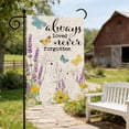 thumbnail image 6 of AZXY Easter Garden Flag 12x18 Inch, Double-Sided Linen Two Bunnies with Lavender Butterfly Print Waterproof Weather-Resistant Yard Flag for Spring Outdoor Garden Decoration, 6 of 7