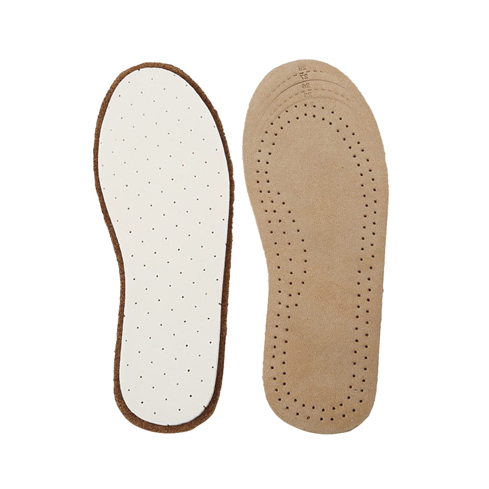 Unisex Leather Sweat Antibacterial Deodorant Cushion Shoe Foot Insoles Pads M9D2 