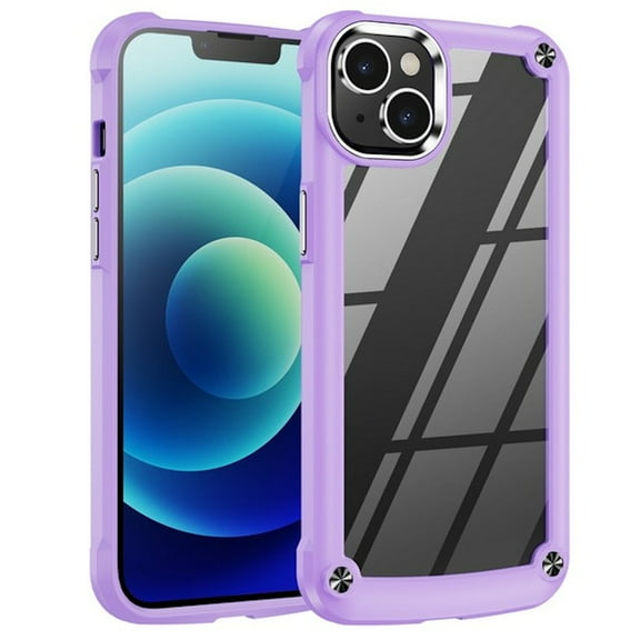 Tough Shield Snap-on Transparent Case for iPhone 14 Plus - Purple