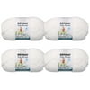 Bernat® Baby Blanket™ #6 Super Bulky Polyester Yarn, White 10.5oz/300g, 220 Yards (4 Pack)