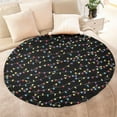 thumbnail image 4 of Multicolor Christmas Light Pattern Round Blanket,Comfortable Soft Flannel Throw Blanket,All Season,Warm Lightweight Blankets for Sofa Bed Couch Living Room Chair 47"x47", 4 of 5