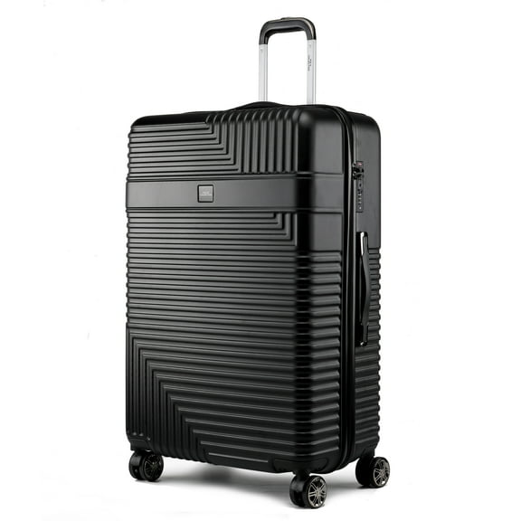 MKF Collection Mykonos Extra Large Luggage Hardside, Luxurious Travel Suitcase by Mia K - Black